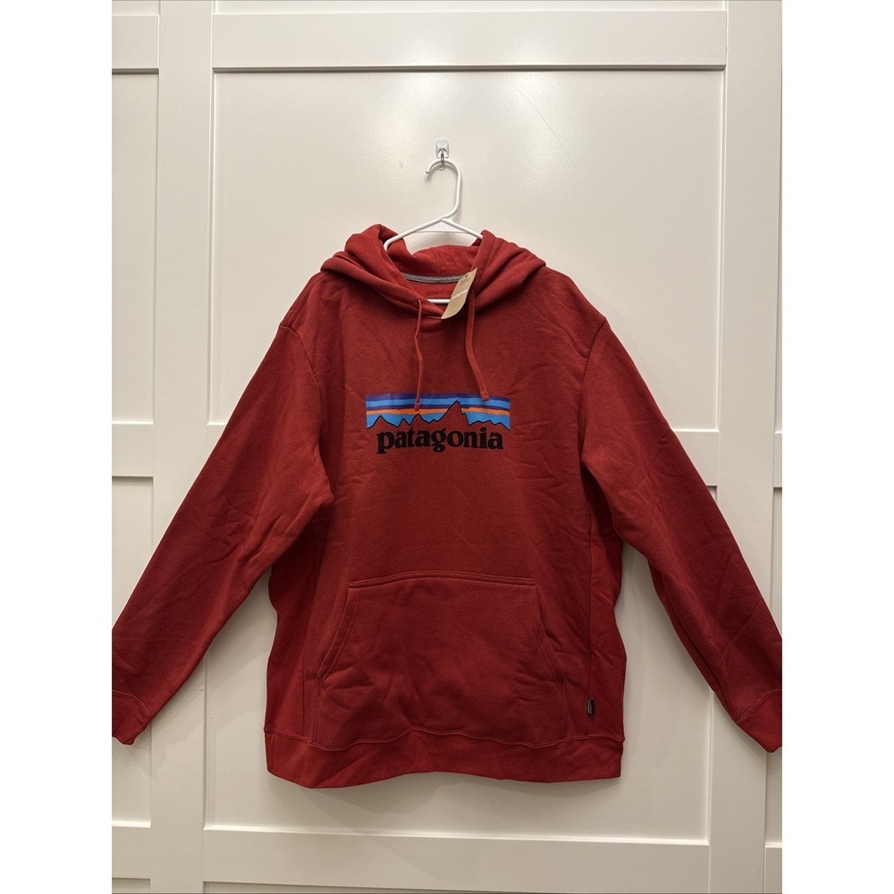 NWTPatagonia P-6 Logo Uprisal Hoodie Sweatshirt Maroon Men's XXL Women's 3XL NWT